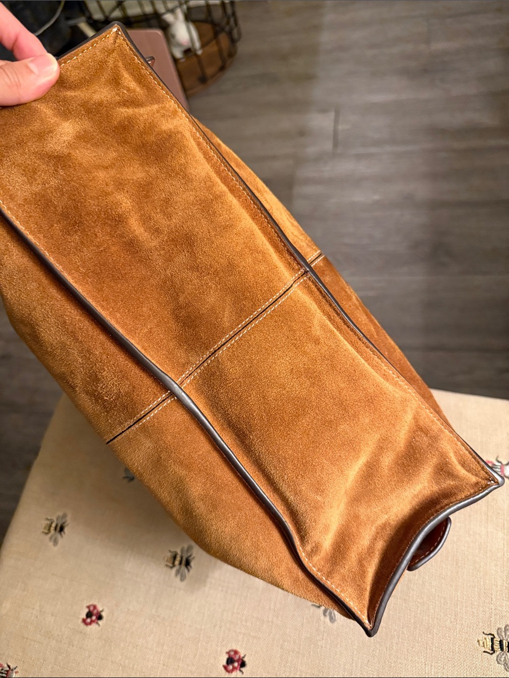 STAUD Harold Bag, Tan Suede - Picture 9 of 11